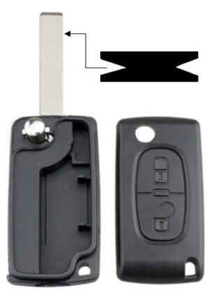 Coque de clé Peugeot Citroën PC572BC