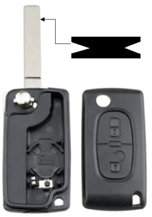 Coque de clé Peugeot Citroën PC572B