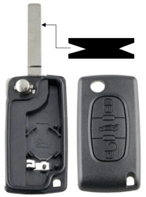 Coque de clé Peugeot Citroën PC573B