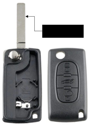 Coque de clé Peugeot Citroën PC573A