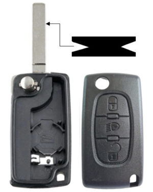 Coque de clé Peugeot Citroën PP573B