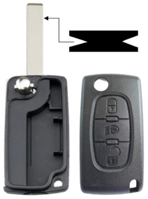 Coque de clé Peugeot Citroën PP573BC