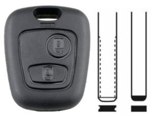 Coque de clé Peugeot Citroën APCD