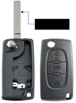 Coque de clé Peugeot Citroën PP573A