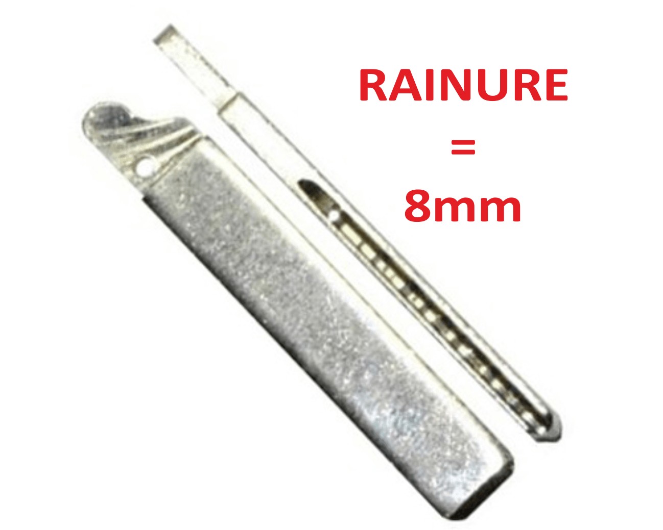 Lame avec rainure 8mm